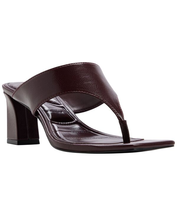 アルド レディース シューズ サンダル 踵 ALDO Women\u0027s Helen Block Heel Thong Sandals Burgundy Smooth バーガンディ