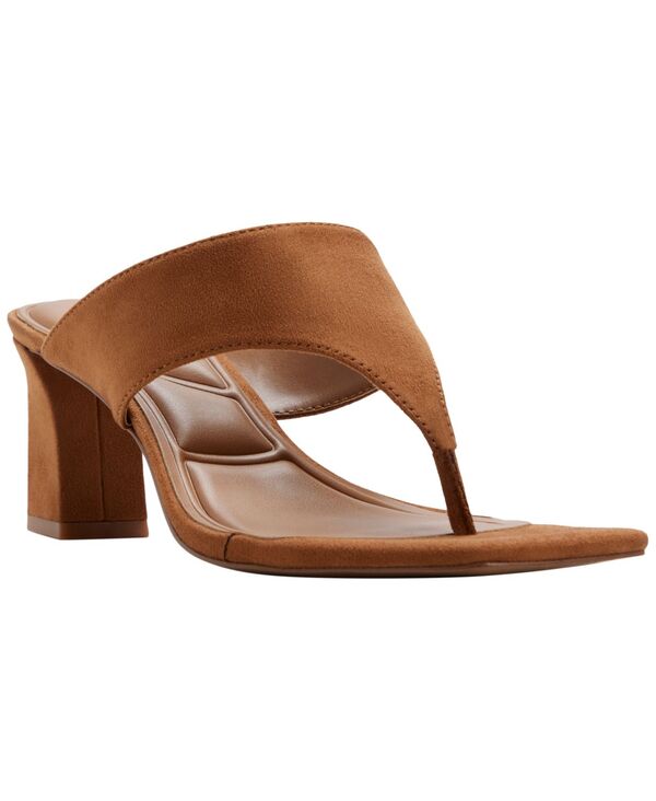 アルド レディース シューズ サンダル 踵 ALDO Women\u0027s Helen Block Heel Thong Sandals Walnut Suede