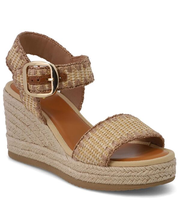 ミア レディース シューズ サンダル MIA Women\u0027s Beverlee Raffia Espadrille Wedge Sandals Natural/Cognac