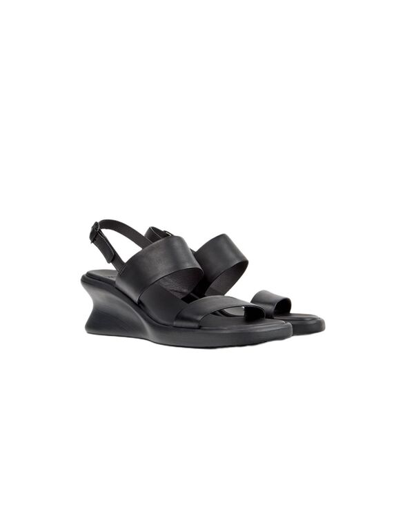 カンペール レディース シューズ サンダル レザー Camper Women's Louise Sandaleather 2-Strap Sandal Black ブラック｜ReVida 店