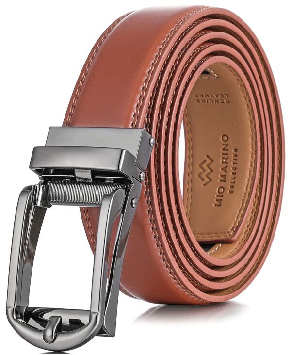 ミオマリオ メンズ アクセサリー ベルト レザー Mio Marino Men's Ballast Leather Linxx Ratchet Belt Light umber|ReVida 店