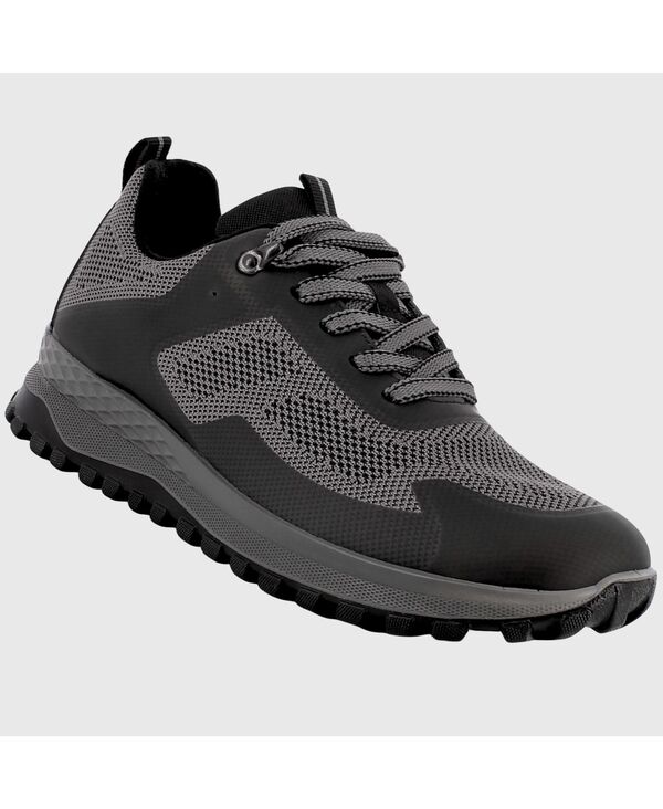 アルパインスイス メンズ シューズ スニーカー Alpine Swiss Men's Franco Made in Italy Trail Sneaker Black gray ブラック｜ReVida 店