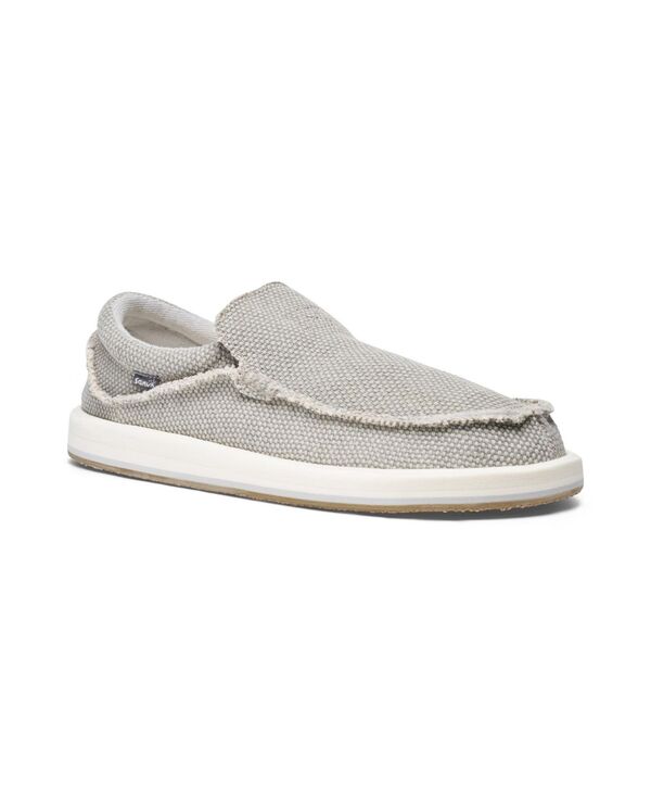 サヌーク メンズ シューズ スリッポン・ローファー Sanuk Men's Chiba Loafers Grey グレー｜ReVida 店