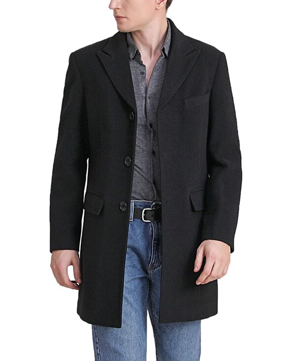 ビージーエスディー メンズ アウター コート ウール BGSD Men Marc Wool Blend Walker Coat Black ブラック｜ReVida 店