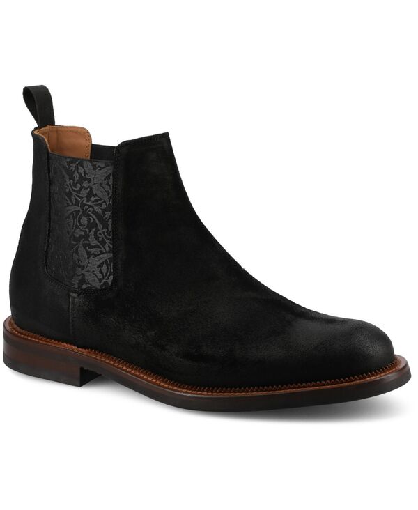 タフト メンズ シューズ ブーツ・レインブーツ チェルシーブーツ チェルシー Taft Men's Glen Chelsea Boots Black suede ブラック｜ReVida 店