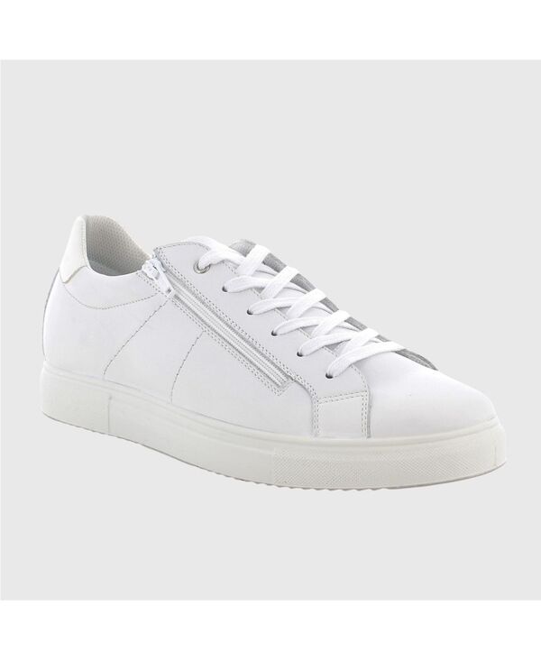 アルパインスイス メンズ シューズ スニーカー レザー Alpine Swiss Men's Dante Made in Italy Low-Top Leather Sneaker White ホワイト｜ReVida 店