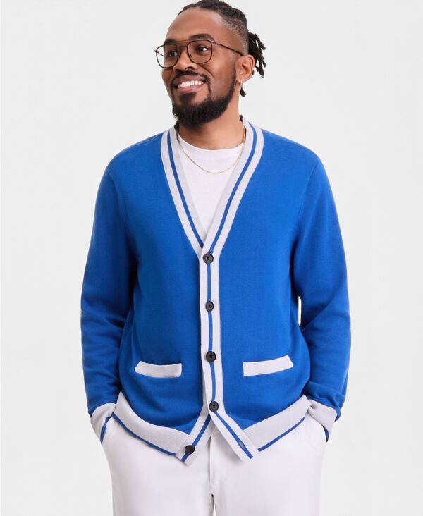 クラブルーム メンズ アウター ニット・セーター カーディガン Club Roomen's Cardigan Sweater Abyss Blue ブルー|ReVida 店