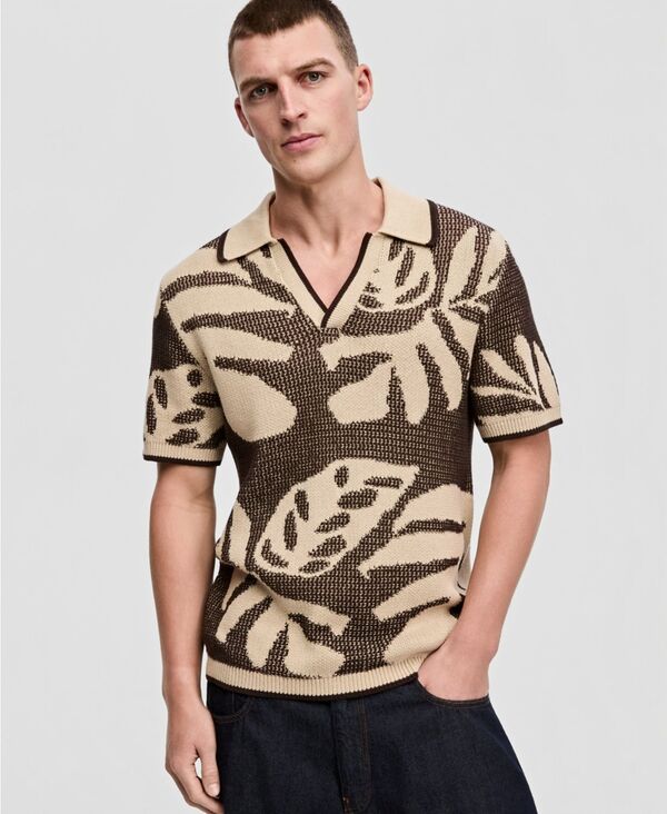 モードオブワン メンズ トップス ポロシャツ Mode of One Men's Relaxed-Fitropical Polo Shirtrench Khaki カーキ|ReVida 店