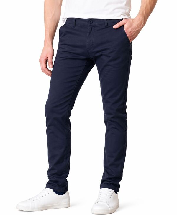 ギャラクシーバイハルビック メンズ ボトムス カジュアルパンツ Galaxy By Harvic Men'super Stretch Slim-Fit Chino Pants Navy ネイビー|ReVida 店