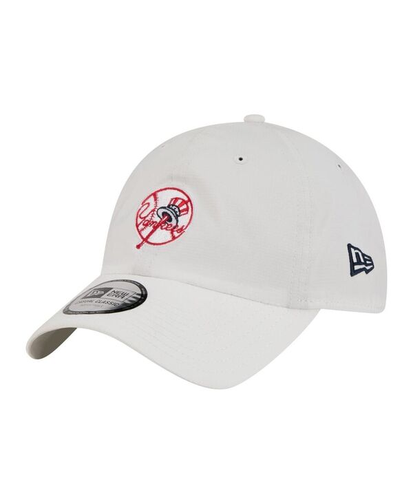 ニューエラ メンズ アクセサリー 帽子 New Era Men's White New York Yankees Ripstop Casual Classic Adjustable Hat White ホワイト|ReVida 店