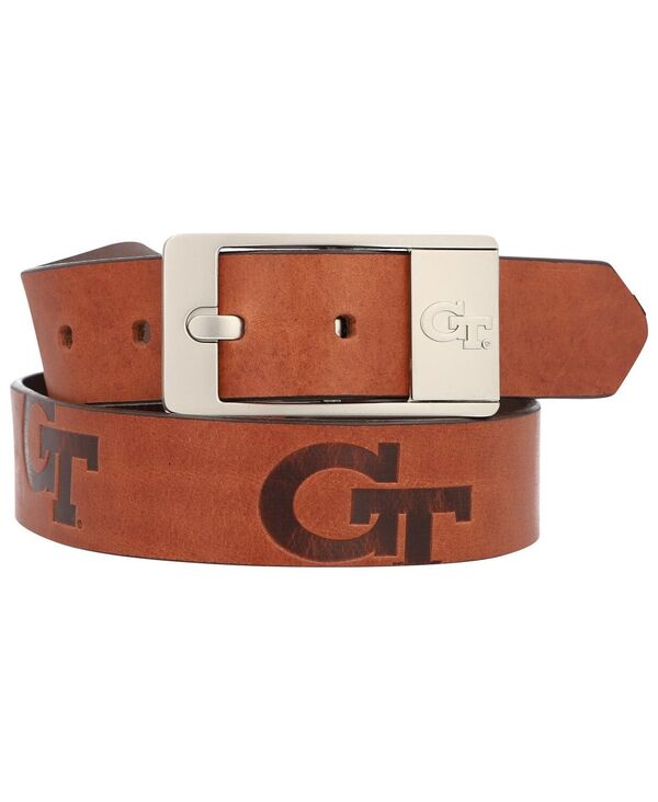 イーグルスウィングス メンズ アクセサリー ベルト レザー ジャケット Eagles Wings Men's Georgia Tech Yellow Jackets Brandish Leather Belt Brown ブラウン｜ReVida 店