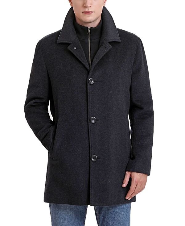 ビージーエスディー メンズ アウター コートール ウール BGSD Men Justin Wool Blend Car Coat - Tall Black ブラック|ReVida 店