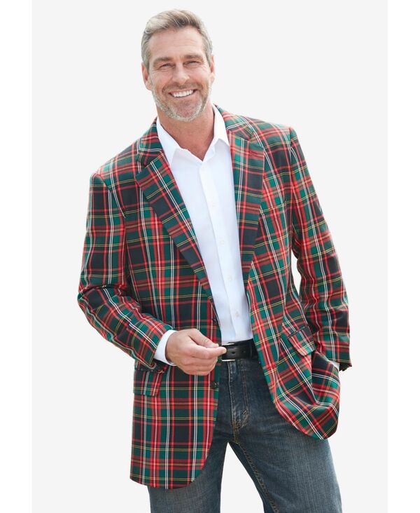 キングサイズ メンズ アウター ジャケット・ブルゾン トール ブレザー KingSize Big & Tall Holiday Blazer Holiday plaid チェック｜ReVida 店