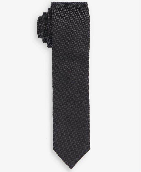 ヒューゴボス メンズ アクセサリー ネクタイ シルク Hugo Boss Men's Neat Skinny Silk Tie Open Brown ブラウン|ReVida 店