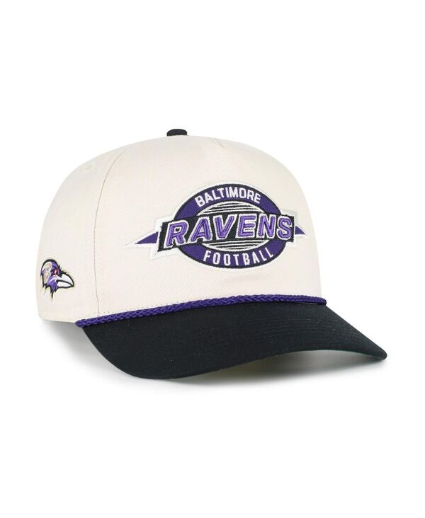 47 ブランド メンズ アクセサリー 帽子 '47 Brand Men's Natural Baltimore Ravens Frame Outwo Tone Hitch Adjustable Hat Natural Black ブラック|ReVida 店