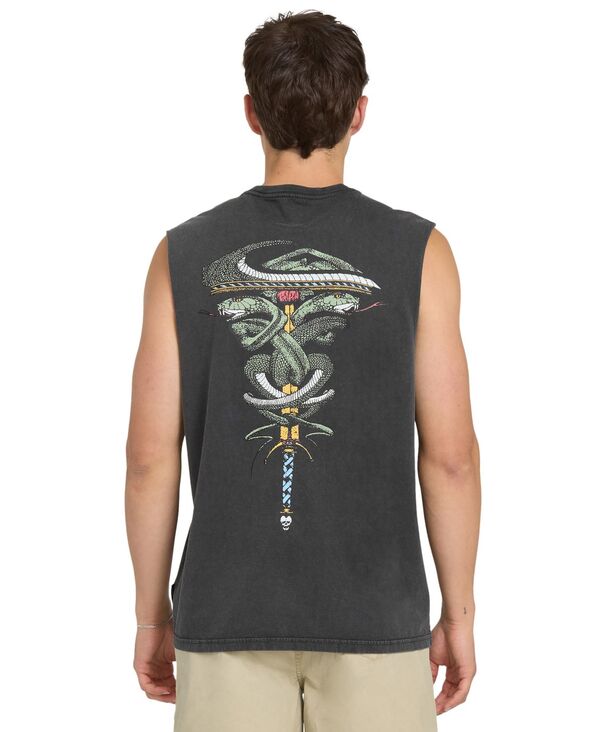 クイックシルバー メンズ トップス タンクトップ ノースリーブ Quik silver Men's Acid-Wash Sleeveless Tank Top Gray グレー｜ReVida 店