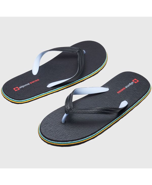 アルパインスイス メンズ シューズ サンダル Alpine Swiss Men's Flip Flops | Ultra-lighthin EVA foam Sandals for Beach Pool Everyday Wear | Simple Flexible Flip Flops for Men Black ブラック｜ReVida 店