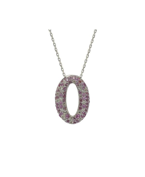 スージー レヴィアン ニューヨーク レディース アクセサリー ネックレス・チョーカー・ペンダントトップ レース Suzy Levianew York Pink Sapphire & Lab-Grown White Sapphire Puff Oval Circle Pendant Necklace in Sterling Pink sapphire ピンク|ReVida 店