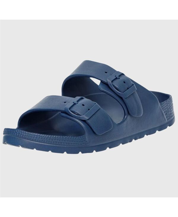 アルパインスイス メンズ シューズ サンダル Alpine Swiss Men's Double Strap EVA Slide Sandalsole Flat Casual Comfort Shoes Blue ブルー|ReVida 店