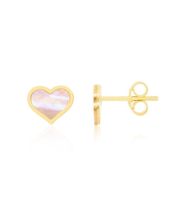 ザ・ラブリー レディース アクセサリー ピアス・イヤリング The Lovery Mother of Pearl Heart Stud Earrings Mother of pearl パール｜ReVida 店