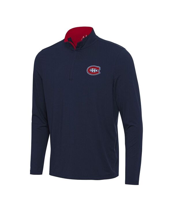 アンティグア メンズ アウター パーカー・スウェット シャツ Antigua Men's Navy/Red Montreal Canadiens Content Quarter-Zipullover Sweatshirt Navy Red ネイビー｜ReVida 店