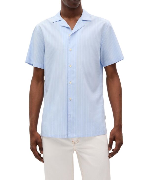 スカルパーズ メンズ トップス シャツ Scalpers Men's Wales Resort Striped Shirt Blue stripes ブルー｜ReVida 店