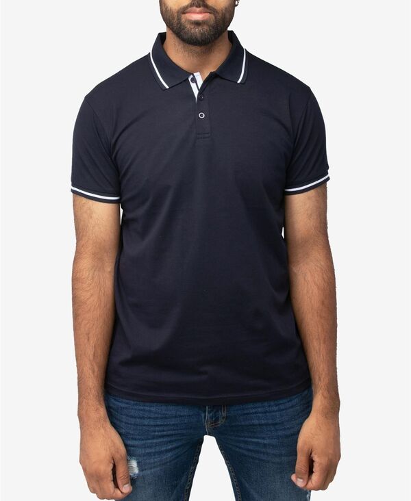 エックスレイ メンズ トップス Tシャツ ポロシャツ XRAY X RAY Men's Basic Short Sleeve Tipped Polo Navy/white ホワイト｜ReVida 店