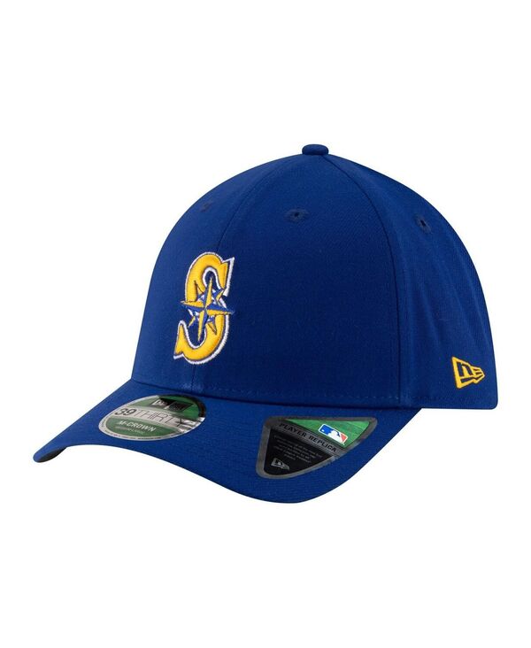 ニューエラ メンズ アクセサリー 帽子 New Era Men's Blue Seattle Mariners Playereplica 39THIRTY M-Crown Flex Hat Blue ブルー|ReVida 店
