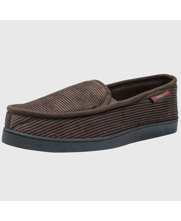 アルパインスイス メンズ シューズ スリッポン・ローファー コーデュロイ パイル Alpine Swiss Men's Wide Slippersteve Moccasin House Shoes Memory Foam Insole Corduroy Slip-On Terry Lining Indoor Outdoor Non-Slip Rubber Outsole Brown ブラウン｜ReVida 店 11,506円