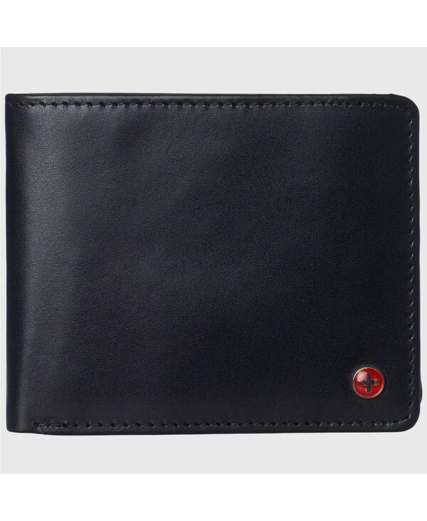 アルパインスイス メンズ アクセサリー 財布 Alpine Swiss Men's Wallet for Menolan Commuter Bifoldual ID Windows for License Work Badge RFID Protection Divided Bill Section Gift Boxed Smooth finish black ブラック｜ReVida 店 12,195円