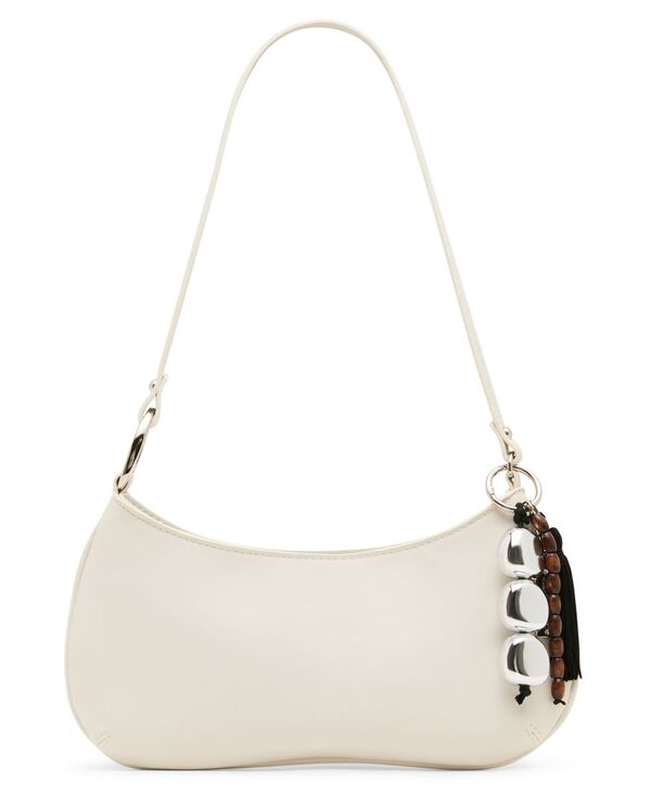 スティーブ マデン レディース バッグ Steve Madden Sabine Pebbled and Tassled Small Shoulder Handbag White ホワイト｜ReVida 店