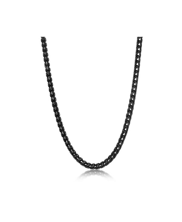メタロ レディース アクセサリー ネックレス・チョーカー・ペンダントトップ Tシャツ レース Metallo Stainlessteel 4mm Franco Chainecklace Black ブラック｜ReVida 店