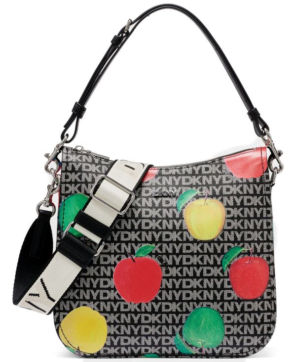 ダナ キャラン ニューヨーク州 レディース 御徒面子 DKNY Nessa Small Zipper Crossbody Bag Black Logo/Black 黒いこと