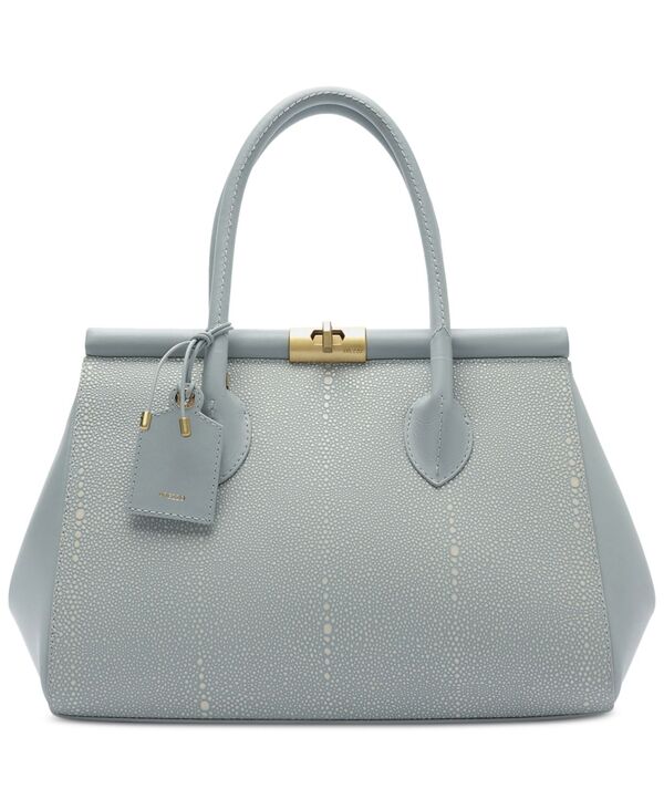 アレッツォ レディース バッグ Arezzo Morgan Medium Turn-Lock Tote Handbaglacier Blue ブルー｜ReVida 店