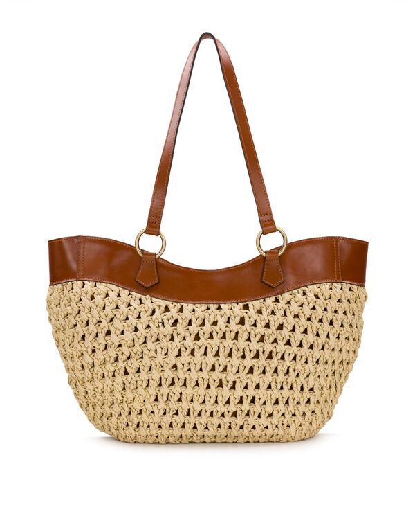 パトリシアナシュ レディース バッグ Patricia Nash Meudon Large Woven Straw Tote Handbag Natural/Tan タン｜ReVida 店