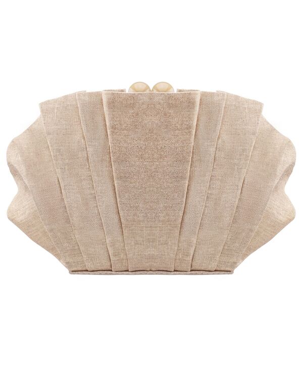 ニナ レディース バッグ Nina Reef Shell Minaudiere Small Clutchandbag Light Gold ゴールド|ReVida 店