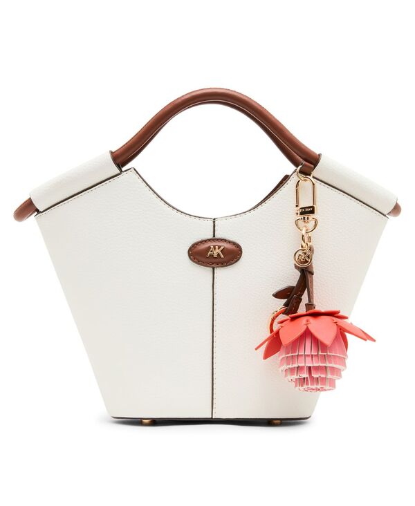 アンクライン レディース バッグ ミニ Anne Klein Mini Magnetic Snap Tote Handbag White ホワイト｜ReVida 店