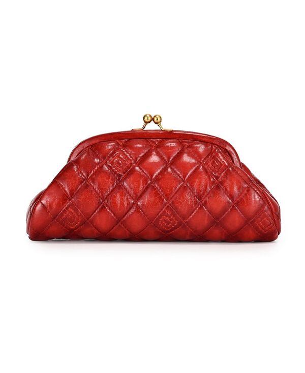 オールドトレンド レディース バッグ キルティング ミニ OLD TREND Petunia Quilted Mini Beauty Clutchandbag Crimson Red レッド｜ReVida 店