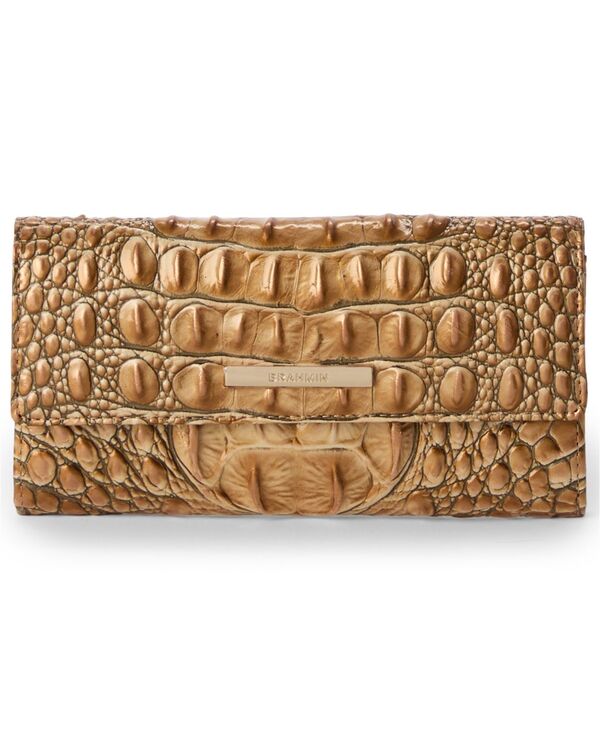 ブランミン レディース アクセサリー 財布 ミニ レザー Brahmin Cordelia Embossed Leather Mini Wallet Driftwood|ReVida 店
