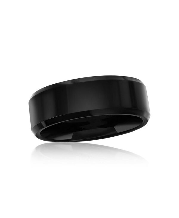 メタロ レディース アクセサリー リング Metallo Polished Tungsten Ring Black ブラック｜ReVida 店