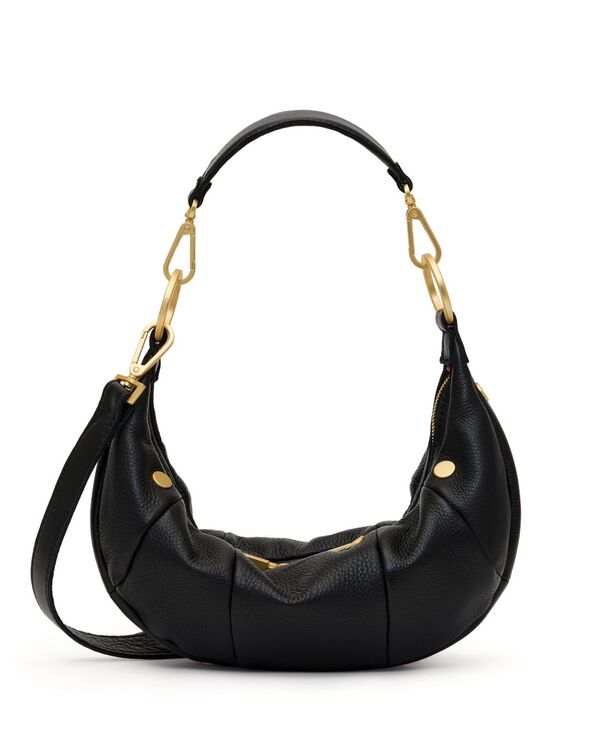 ハミット レディース バッグ レザー Hammitt Erica Medium Leather Crescent Shoulder Handbag Black ブラック｜ReVida 店