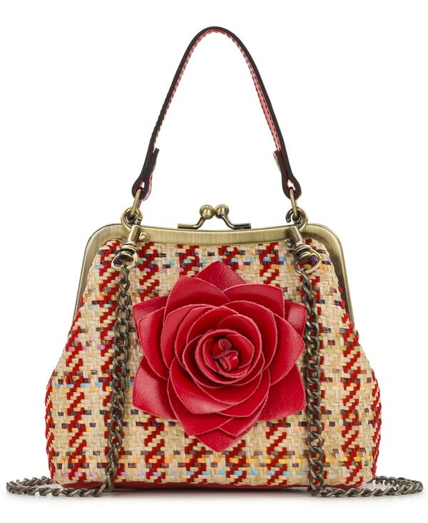 パトリシアナシュ レディース バッグ ミニ Patricia Nash Laureana Mini Raffia Kiss-Lock Crossbody Handbag Strawberry|ReVida 店