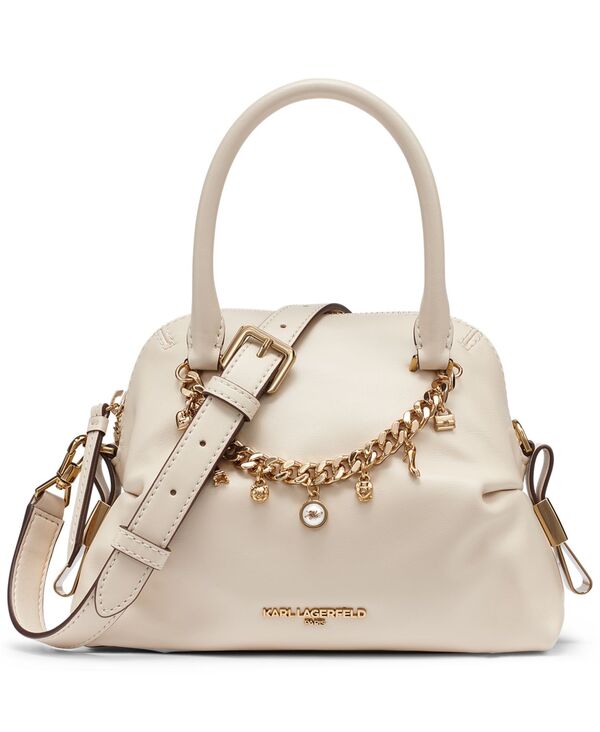 カール ラガーフェルド レディース バッグ レザー KARLAGERFELD PARIS Charlaine Leather Small Crossbody Handbag Brie｜ReVida 店