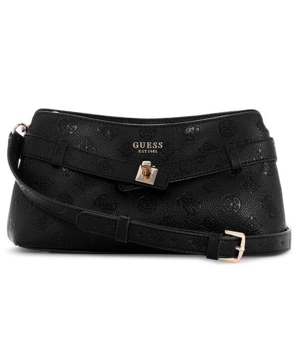 ゲス レディース バッグ ロゴ GUESS Ella Logo Small Crossbody Handbag Black ブラック｜ReVida 店
