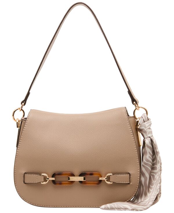 アンクライン レディース バッグ Anne Klein Small Shoulder Handbag Truffle/Pearl White Sesame ホワイト|ReVida 店