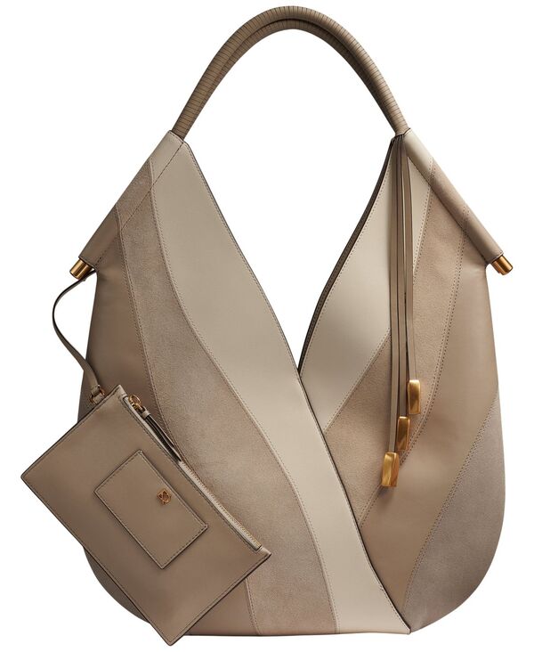 ダナ キャラン ニューヨーク レディース バッグ Donna Karanew York Baldwin Curve Pieced Large Shoulder Handbag Neutral Multi マルチカラー｜ReVida 店
