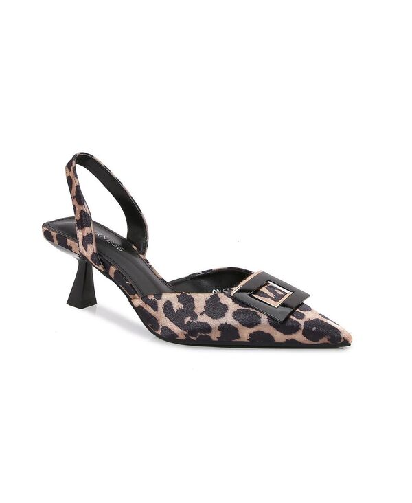 赤ちょうちんネス レディース シューズ スニーカー ホルター BERNESS Colette Halter Back Pump Leopard 毛の荒物
