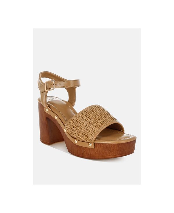 ラグアンドコー レディース シューズ サンダル Rag & Co Rag and Co Womens Mazaro Raffia Chunky Sandals Natural raffia｜ReVida 店 14,950円