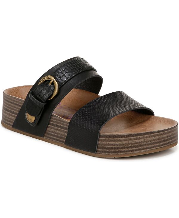 ブローフィッシュマリブ レディース シューズ サンダル Blowfish Malibu Women's Marge Slide Sandals Black Reptile Faux Leather ブラック｜ReVida 店