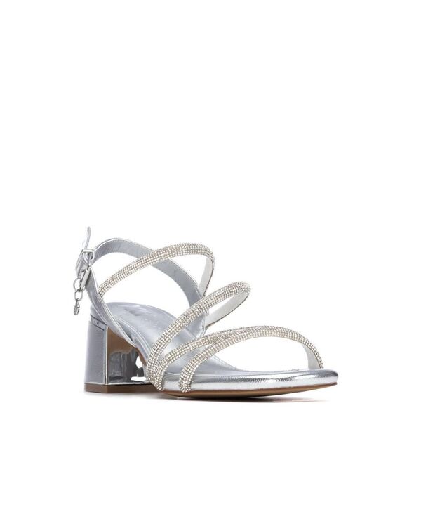 キシタイ レディース シューズ サンダル ヒール XTI Women's Block Heel Sandal silver シルバー|ReVida 店